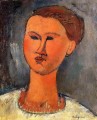 woman s head 1915 Amedeo Modigliani